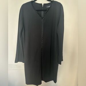 The Limited Black Long Sleeve Dress with Sequin Trim Medium